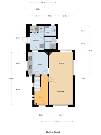 Floorplan - Zeelandsestraat 21, 6566 DE Millingen aan de Rijn