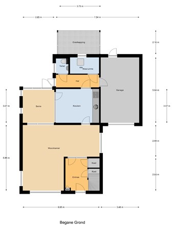 Floorplan - Burgemeester Eijckelhofstraat 45, 6566 AS Millingen aan de Rijn