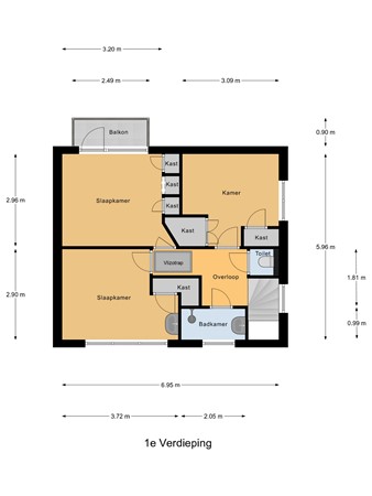 Floorplan - Burgemeester Eijckelhofstraat 45, 6566 AS Millingen aan de Rijn