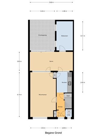 Floorplan - Rietvoornstraat 6, 6576 CB Ooij