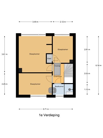 Floorplan - Rietvoornstraat 6, 6576 CB Ooij