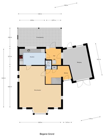 Floorplan - Steenstraat 12B, 6566 AP Millingen aan de Rijn