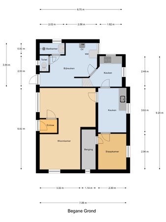 Floorplan - Burgemeester van Gilsstraat 19, 6566 WD Millingen aan de Rijn