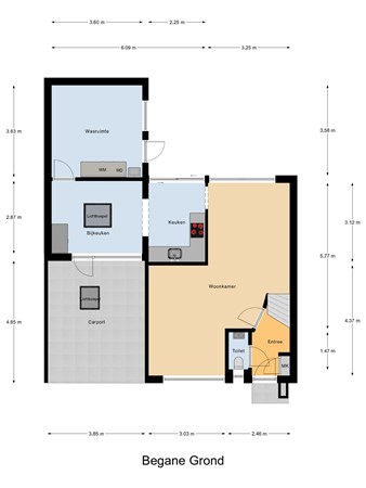 Floorplan - Beethovenstraat 41, 6566 DS Millingen aan de Rijn