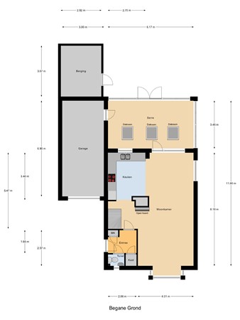 Floorplan - Pastoor Graatweg 43, 6566 DA Millingen aan de Rijn