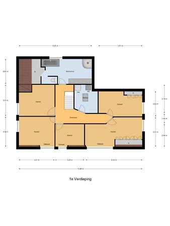 Floorplan - Langestraat 47, 7047 CK Braamt