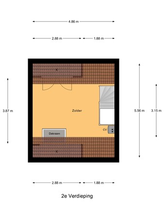 Floorplan - De Kamp 2, 6566 HC Millingen aan de Rijn