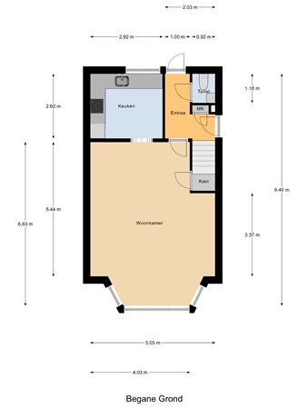 Floorplan - Kennedystraat 1, 6566 DX Millingen aan de Rijn