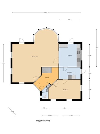 Floorplan - Spijkerhofdwarsweg 13, 6566 CB Millingen aan de Rijn