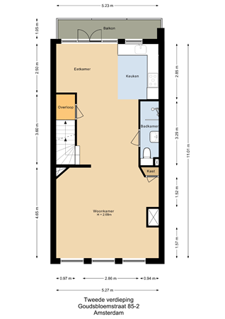 Goudsbloemstraat 85-2, 1015 JK Amsterdam - 