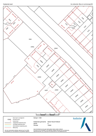 Bos en Lommerweg 183-1, 1055 DT Amsterdam - Kadastrale kaart