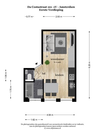 Da Costastraat 101-1V, 1053 ZJ Amsterdam - 