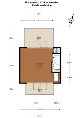 Tilanusstraat 77-5, 1091 BG Amsterdam - 