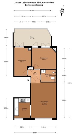 Jasper Leijnsenstraat 25-1, 1056 XW Amsterdam - 