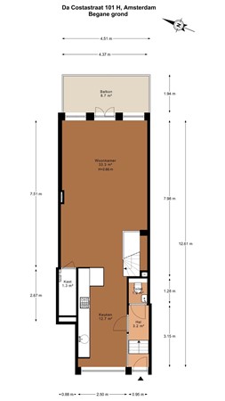 Da Costastraat 101H, 1053 ZJ Amsterdam - 