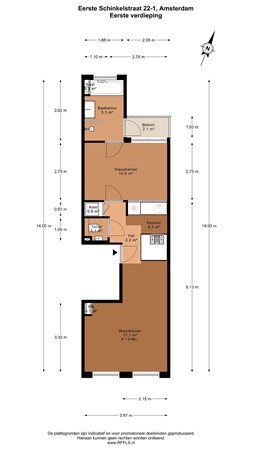 Eerste Schinkelstraat 22-1, 1075 TZ Amsterdam - 