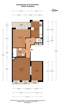 Legmeerstraat 32-2, 1058 NE Amsterdam - 