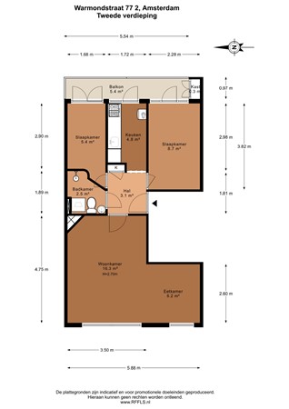 Warmondstraat 77-2, 1058 KS Amsterdam - 