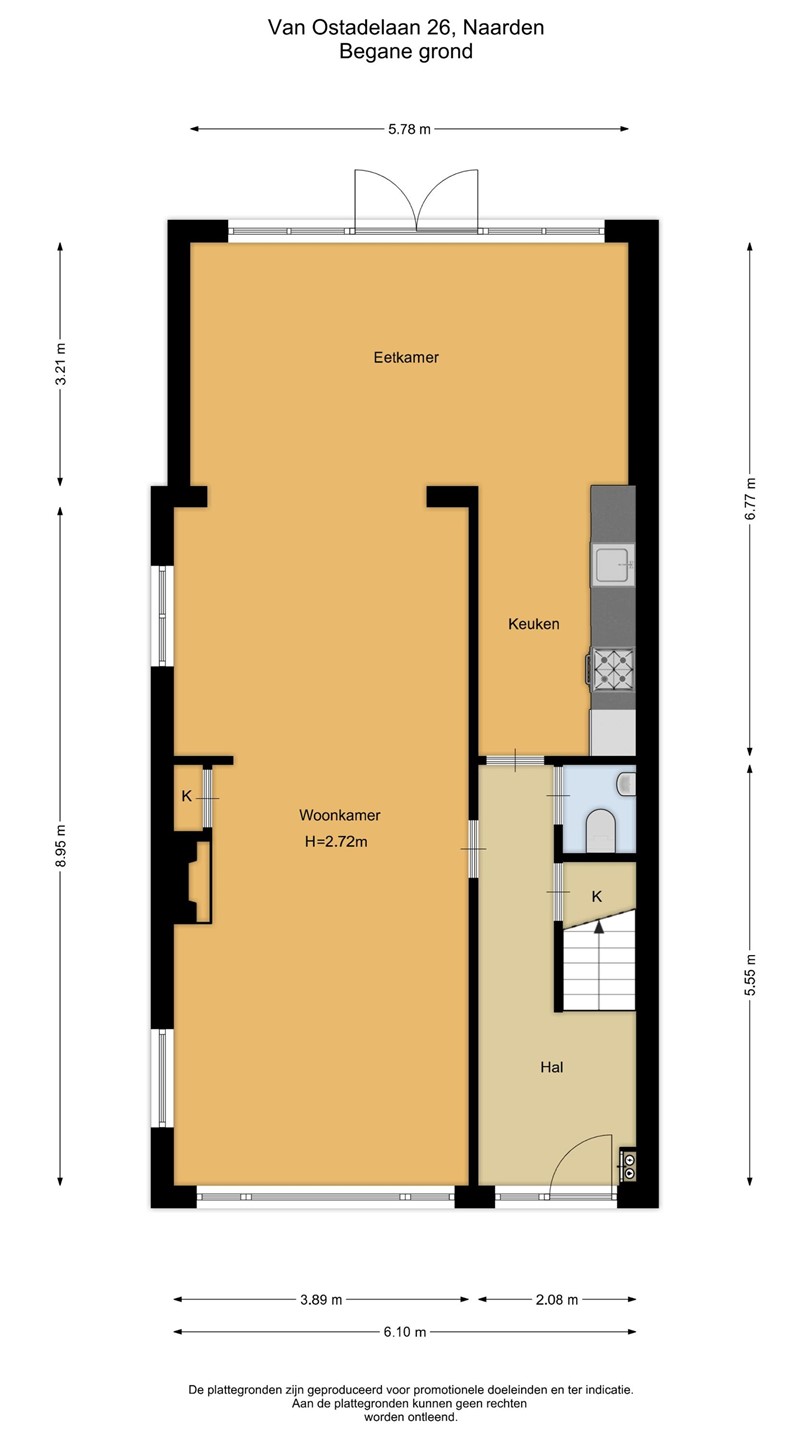 Hoekwoning te koop: Van Ostadelaan 26, Naarden