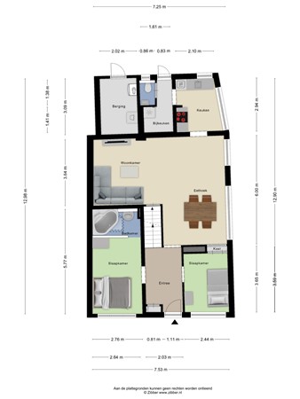Floorplan - Kottendijk 112, 7522 BW Enschede