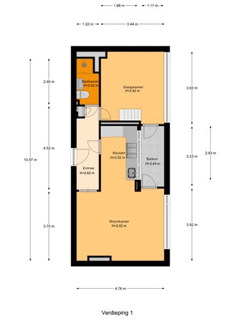 Kortenaerstraat 4D, 3814 TL Amersfoort - 