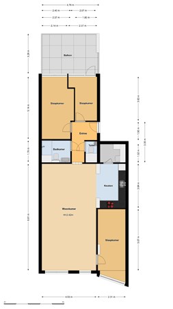 Floorplan - Wibautstraat 178F, 1091 GR Amsterdam