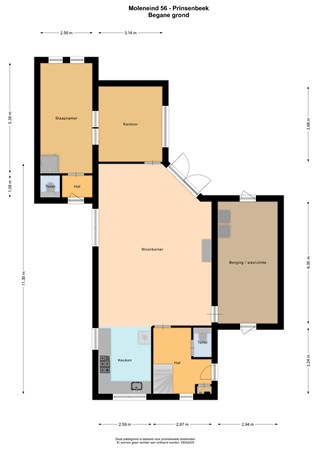 Floorplan - Moleneind 56, 4841 LN Prinsenbeek