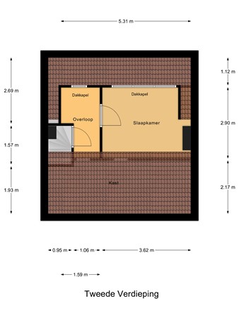 Floorplan - Tooropstraat 35, 6901 DE Zevenaar