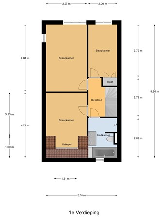 Floorplan - Helsinkipad 53, 3067 RP Rotterdam