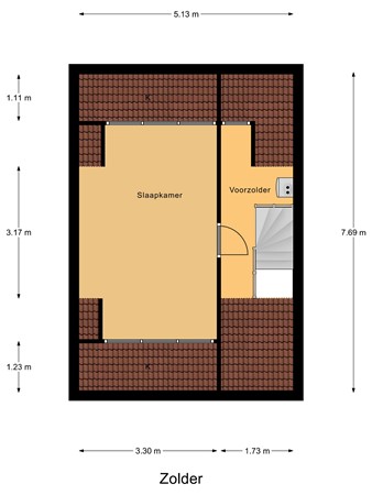 Floorplan - Jan Wolkerslaan 23, 2343 BL Oegstgeest