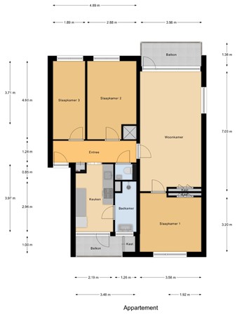 Floorplan - Lavendelhof 52, 2203 EH Noordwijk