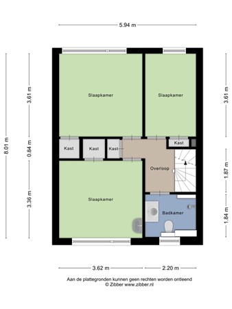 Floorplan - Kievitlaan 21, 5427 VG Boekel