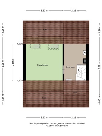 Floorplan - Kievitlaan 21, 5427 VG Boekel