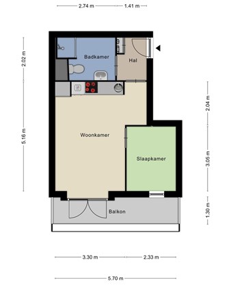 Floorplan - Besterdring 27-11, 5014 HG Tilburg