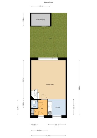 Floorplan - Nieuwstraat 21a, 5131 BG Alphen