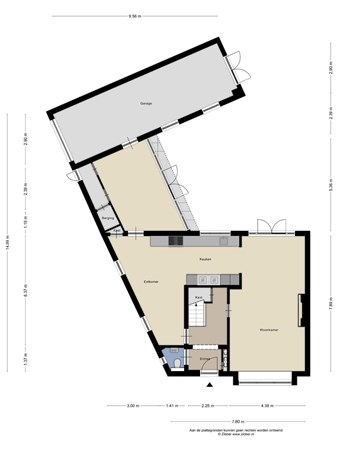 Floorplan - Bredaseweg 172, 5038 NK Tilburg