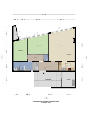 Floorplan - Kinderdijkstraat 53, 5045 PB Tilburg