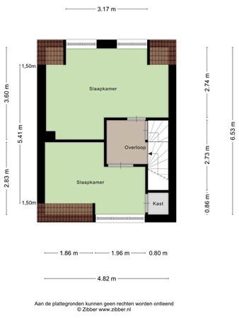 Floorplan - Bilderdijkstraat 44, 5025 TN Tilburg