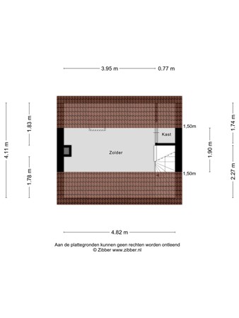 Floorplan - Bilderdijkstraat 44, 5025 TN Tilburg