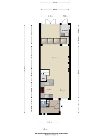 Floorplan - Cypressenstraat 47, 4849 AN Dorst