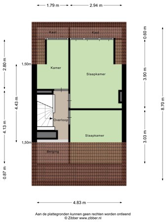 Floorplan - Cypressenstraat 47, 4849 AN Dorst