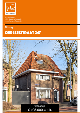 Brochure preview - brochure Oerlesestraat 247 Tilburg