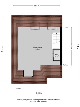 Floorplan - Oerlesestraat 247, 5025 DC Tilburg