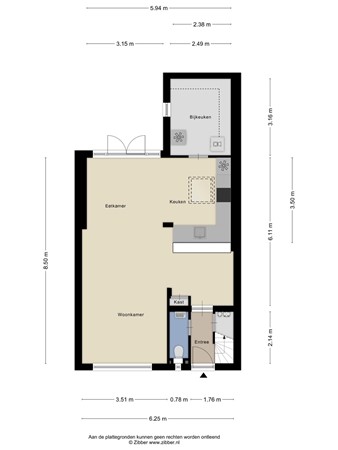 Floorplan - Weefmeesterstraat 16, 5046 TE Tilburg