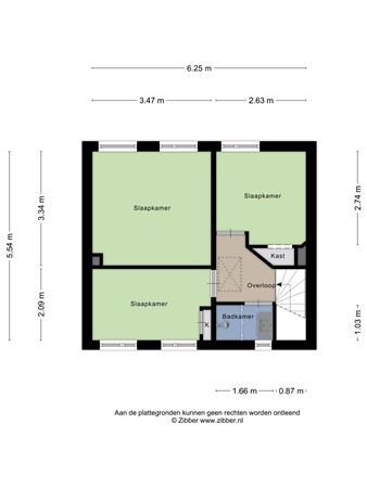 Floorplan - Weefmeesterstraat 16, 5046 TE Tilburg