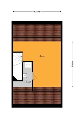 Floorplan - Nieuwstraat 23c, 5131 BG Alphen