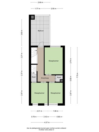 Floorplan - Van Alkemadestraat 8, 5014 ML Tilburg