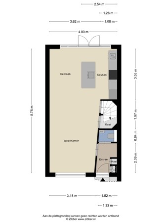 Floorplan - Kijkduinlaan 57, 5045 PG Tilburg