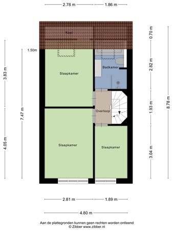 Floorplan - Kijkduinlaan 57, 5045 PG Tilburg