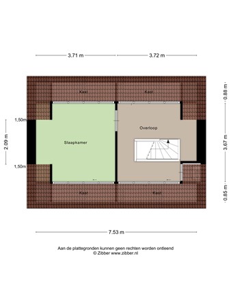 Floorplan - Marijkestraat 1, 5051 NH Goirle